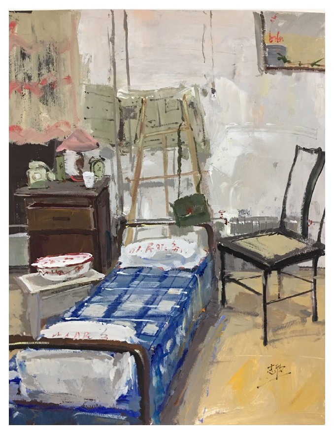 場(chǎng)景色彩宿舍寫照范畫賞析