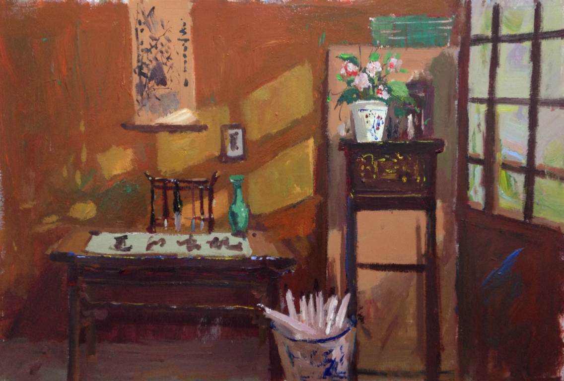 色彩場景窗臺景物范畫賞析