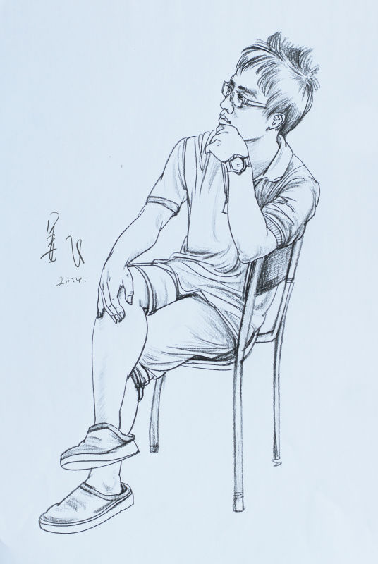 教你畫好速寫基礎人物速寫作品欣賞