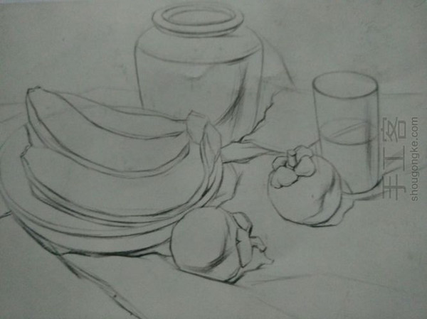 靜物組合素描如何畫?組合靜物素描教程